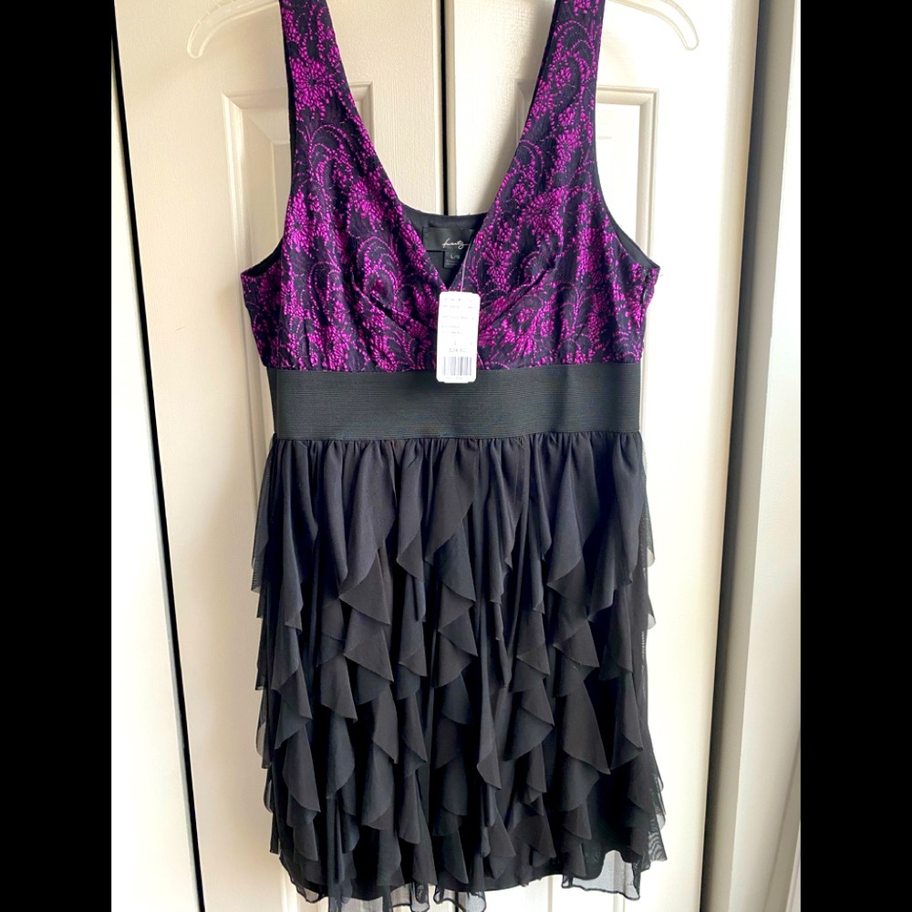 Black and Purple Party Dress